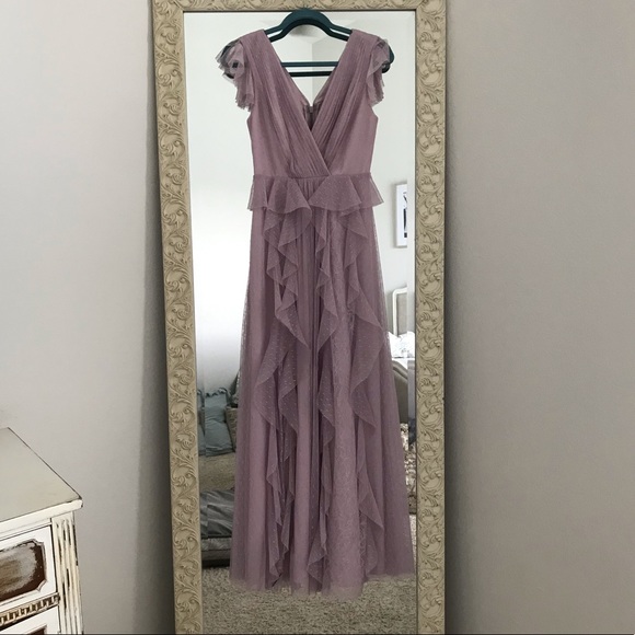 Purple BCBG Maxazria Tulle Maxi Dress - Picture 5 of 5